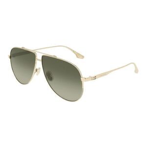 Victoria Beckham Sunglasses Aviator Full Rim, Gold Frame and Beige Green